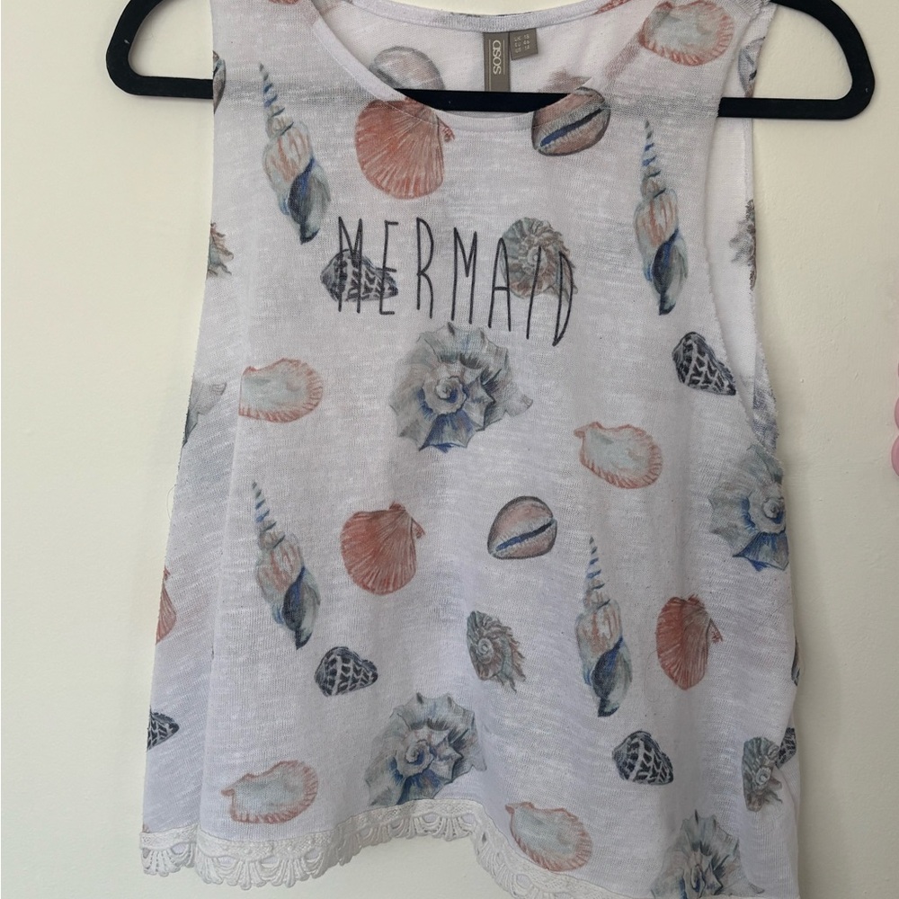 ASOS Mermaid Seashell Tank Top